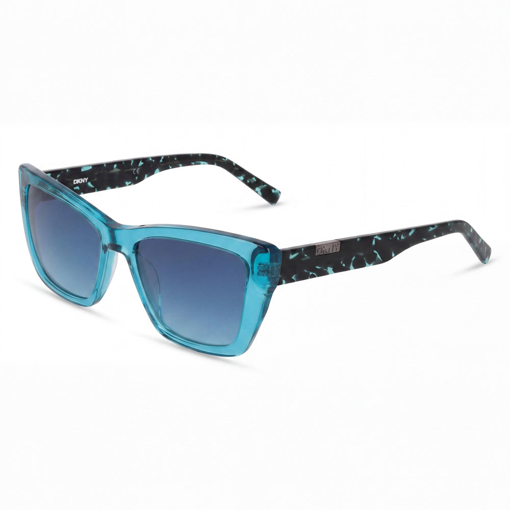 Gafas de sol DKNY Modern de hombre con montura de plástico de cristal turquesa, doble degradado azul+verde, lentes de policarbonato con protección UV 54-17-140