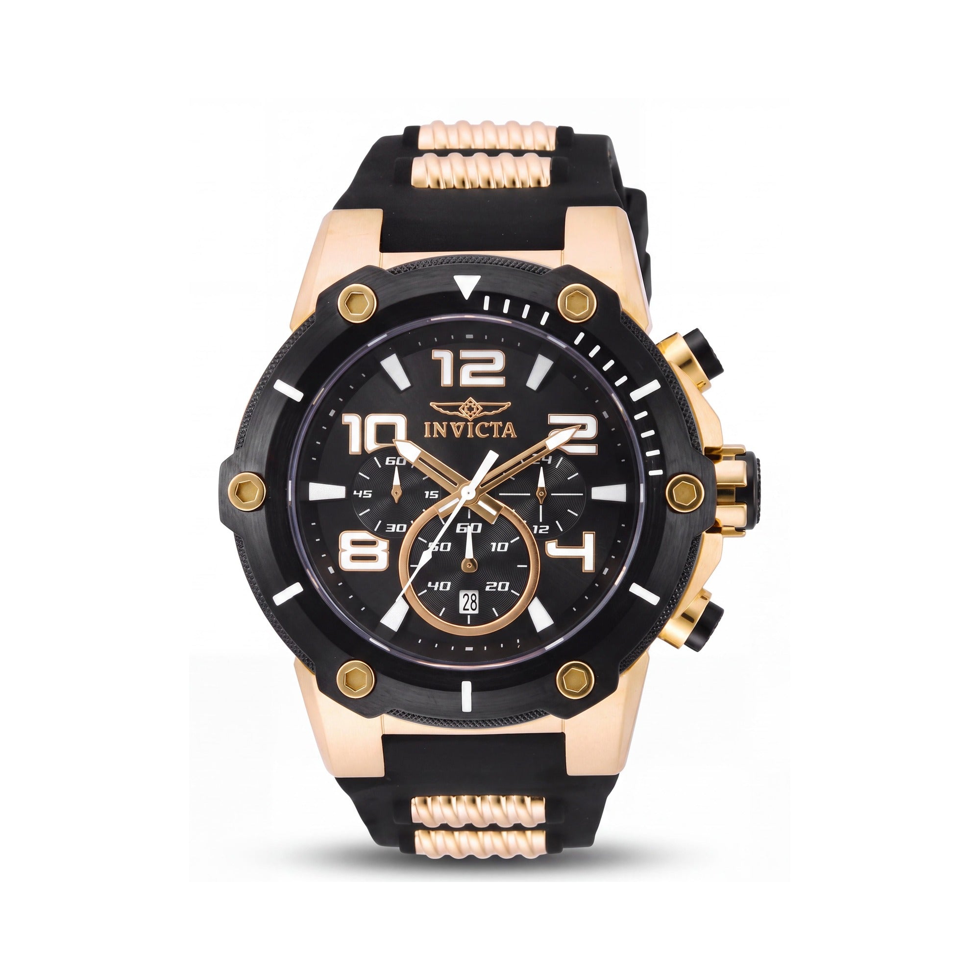 Invicta 17200 Japanese Men’s Black Stainless Steel Water Resistant Quartz Watch 51mm, Photo 1