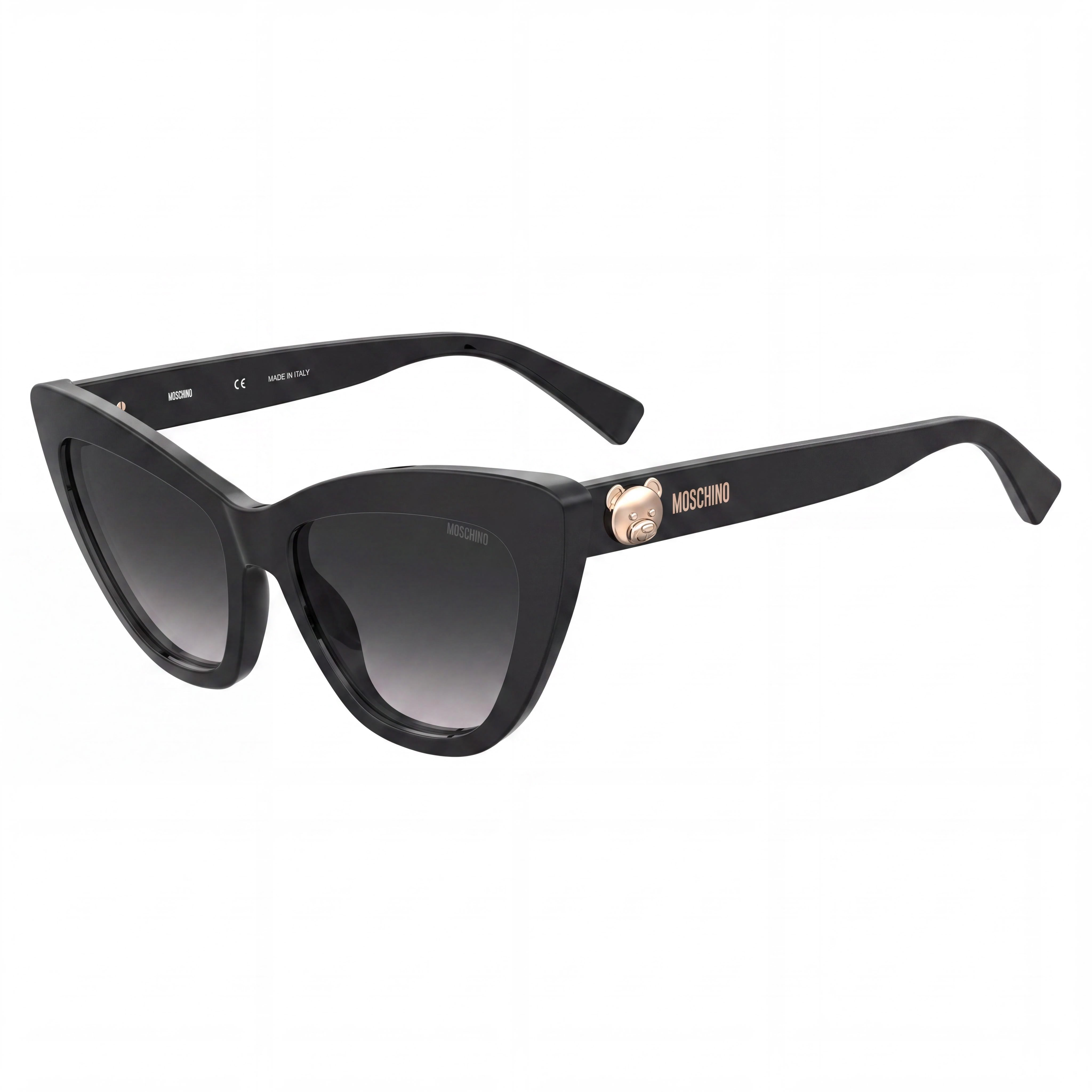 Moschino Mos122/S Gafas de sol de acetato ojo de gato para mujer, montura negra gris oscuro degradado, lentes gris oscuro degradado de 54 mm con protección UV, Photo 1