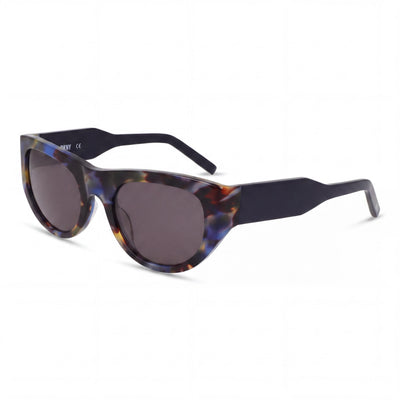 DKNY Women's Dk550s Blue Tortoise Plastic Frame and Lens Non-Polarized UV Protection Sunglasses 53mm