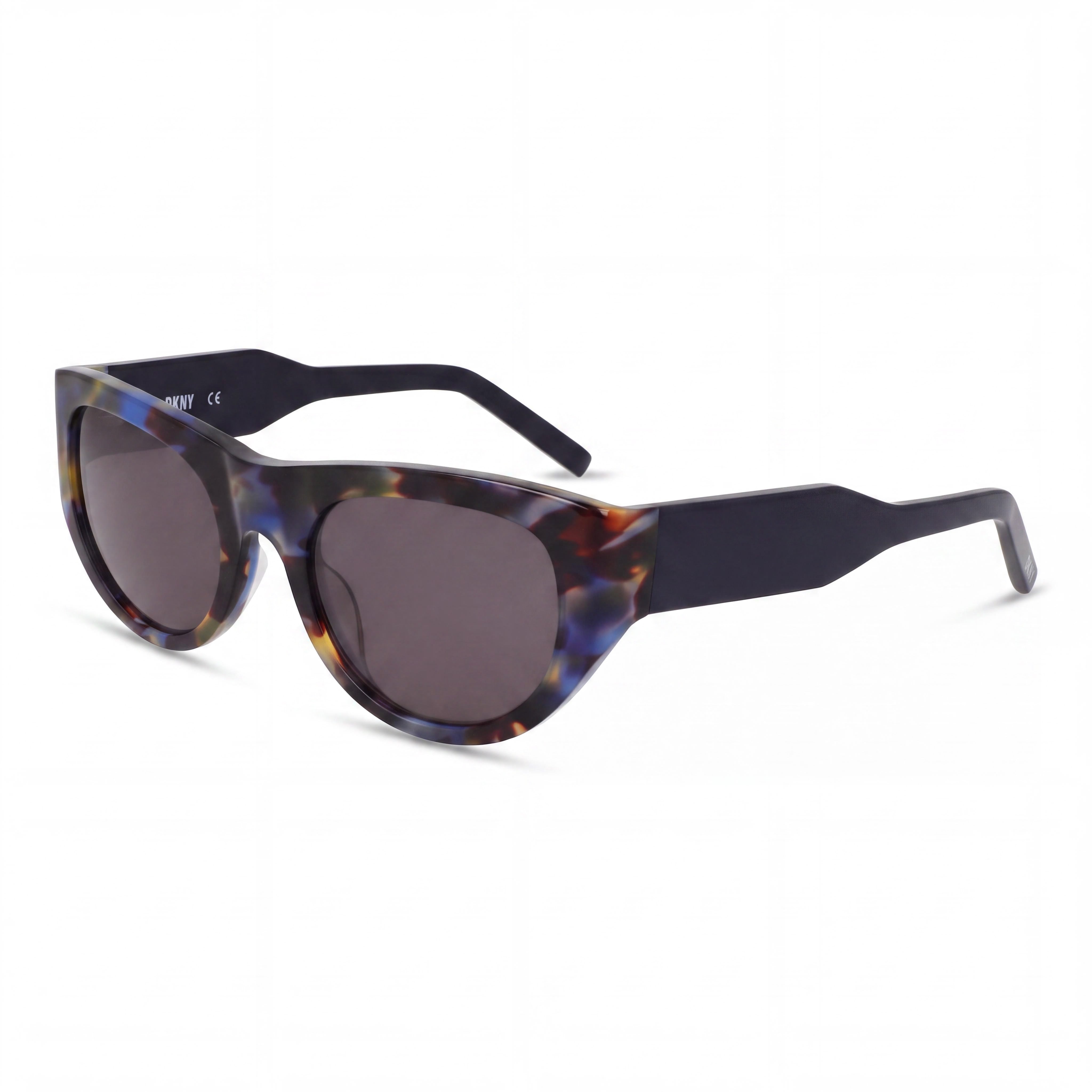 DKNY Women's Dk550s Blue Tortoise Plastic Frame and Lens Non-Polarized UV Protection Sunglasses 53mm, Photo 1