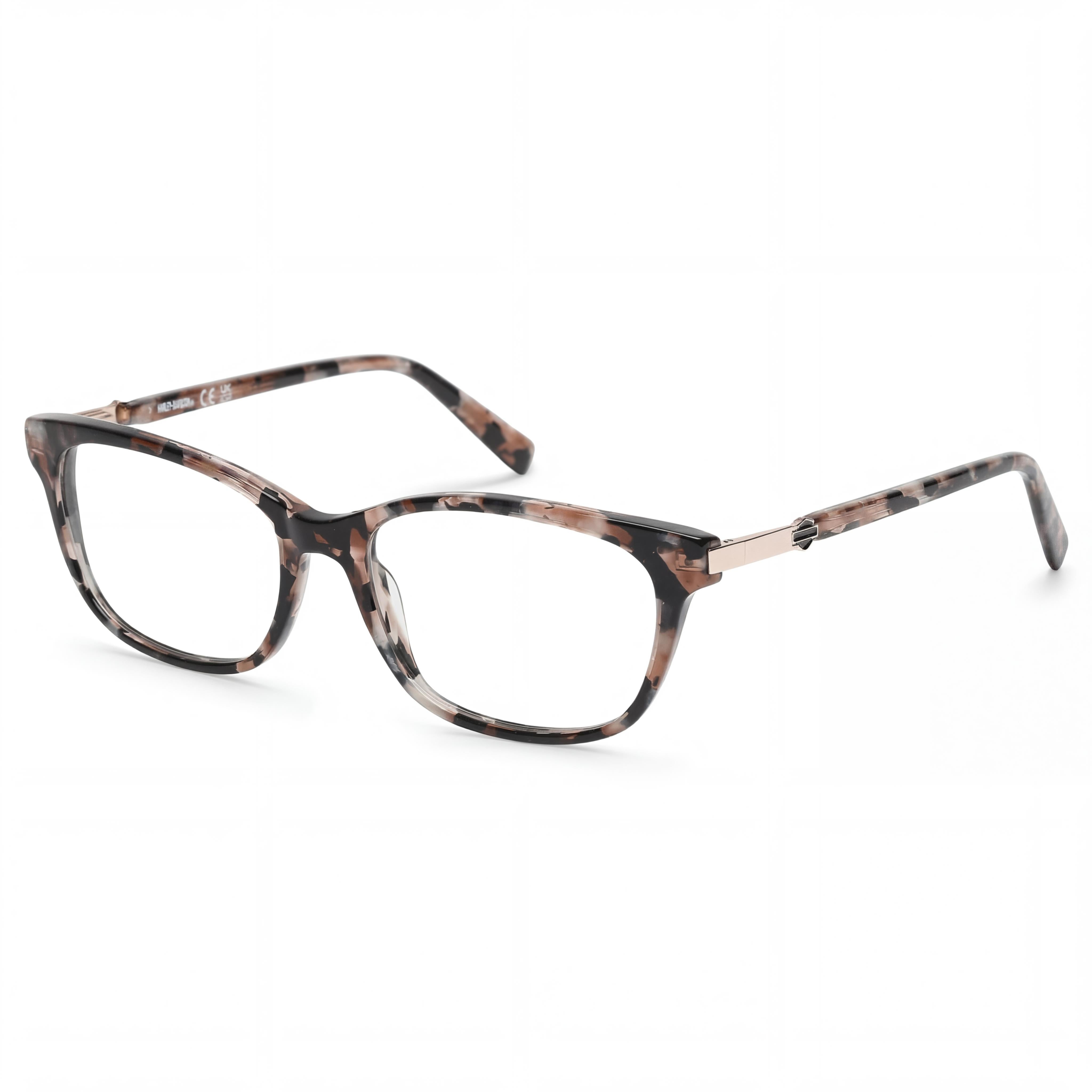 Montura óptica de acetato Harley-Davidson Hd0578 para mujer en rosa claro/oro rosa con lentes rosas de 53 mm, Photo 1