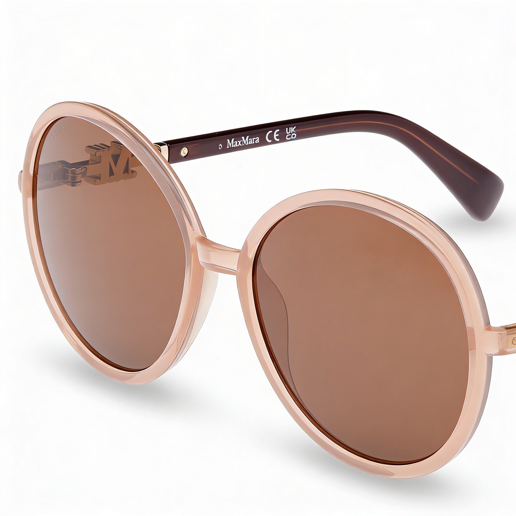 Gafas de sol MaxMara Modern para mujer con montura inyectada beige y lentes degradadas marrones 58-17-140, Photo 1
