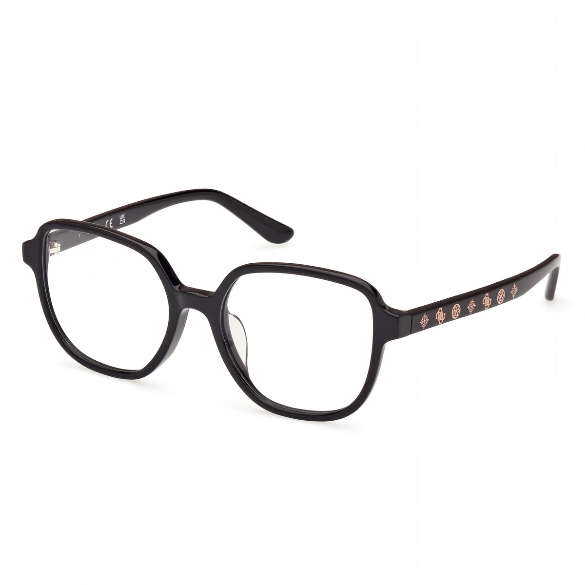 Guess Shiny Black Rectangle Eyeglasses for Men, Photo 1