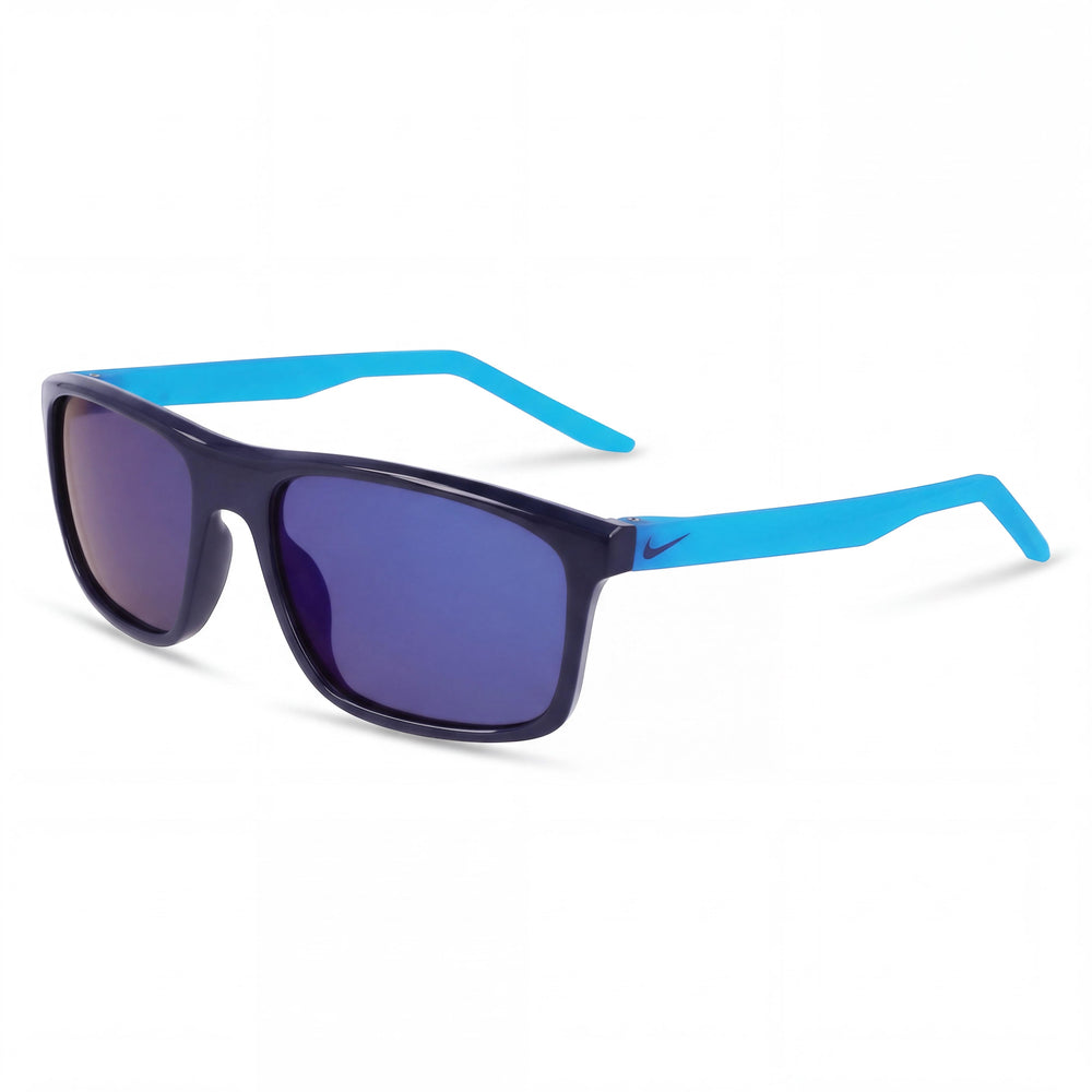 Nike FD1818 Unisex Injected Plastic Obsidian Polar Blue Frame Blue Flash Mirror Lenses UV Protection 54mm