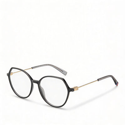 Tommy Hilfiger Round Geometrical Women's Gray POLYAMIDE INJ-GRIL. Optical Eyeglasses 54mm Lens Width