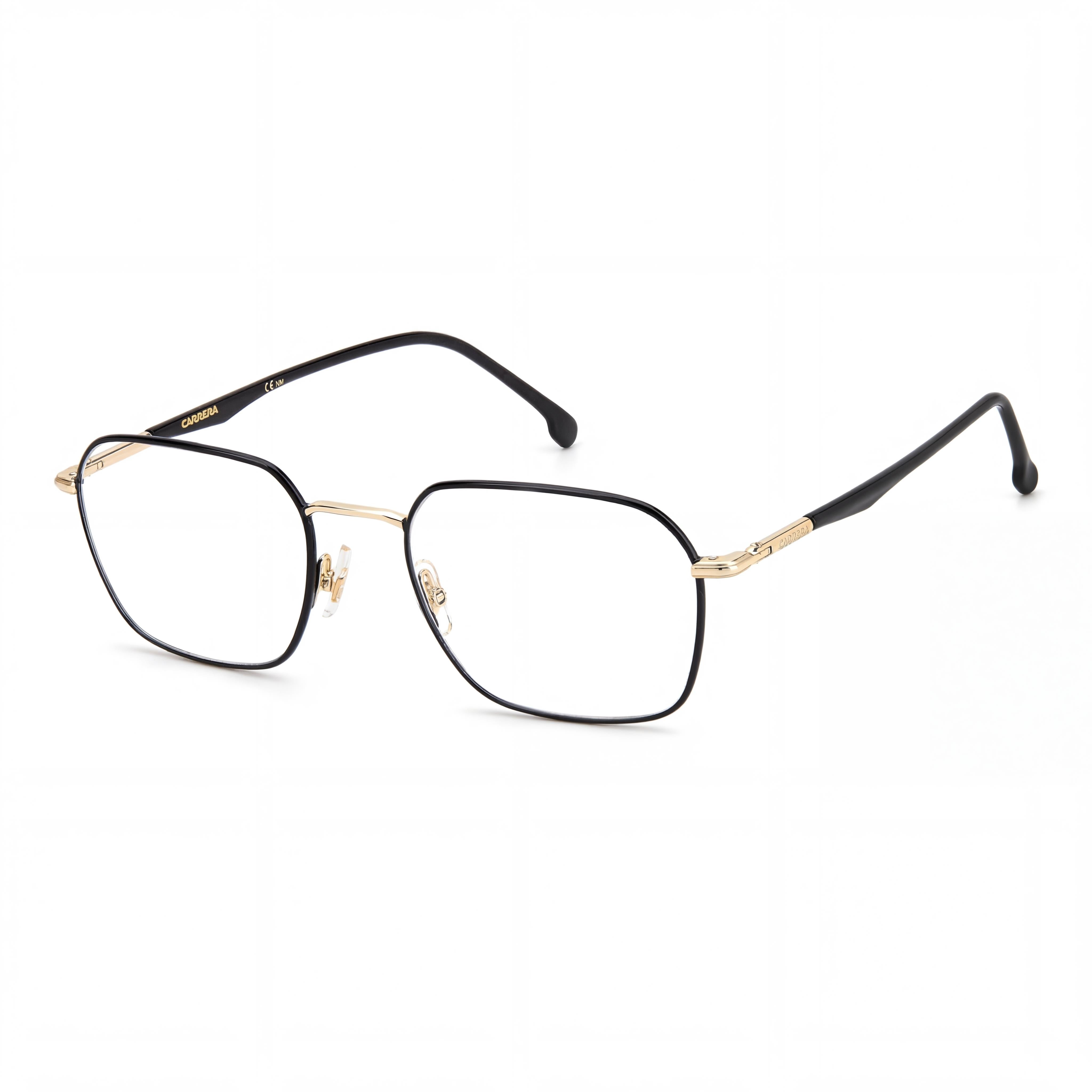 Carrera Modern Eyewear for Unisex, featuring an Alloy Steel Gold Frame and Polycarbonate Gold Lenses, 53mm, Photo 1