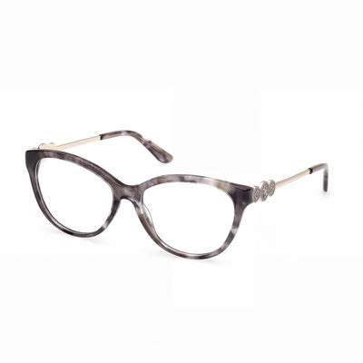 Guess Classic Modern Unisex Eyeglasses with Plastic Frame in Grey Havana, Polycarbonate Lenses, 53-16-140mm Size