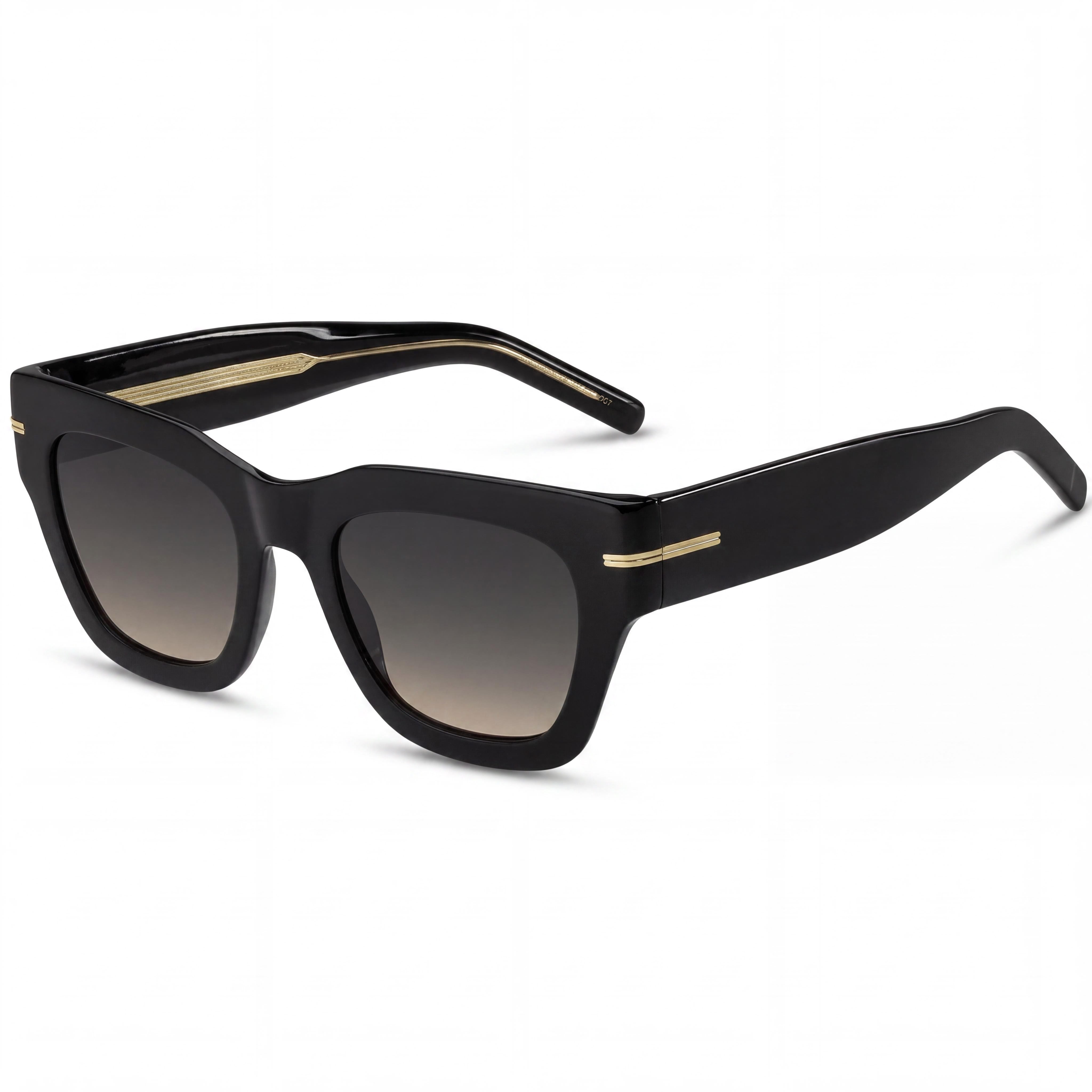 Gafas de sol modernas para mujer Hugo Boss con montura de acetato negro y protección UV, lente de 51 mm, Photo 1