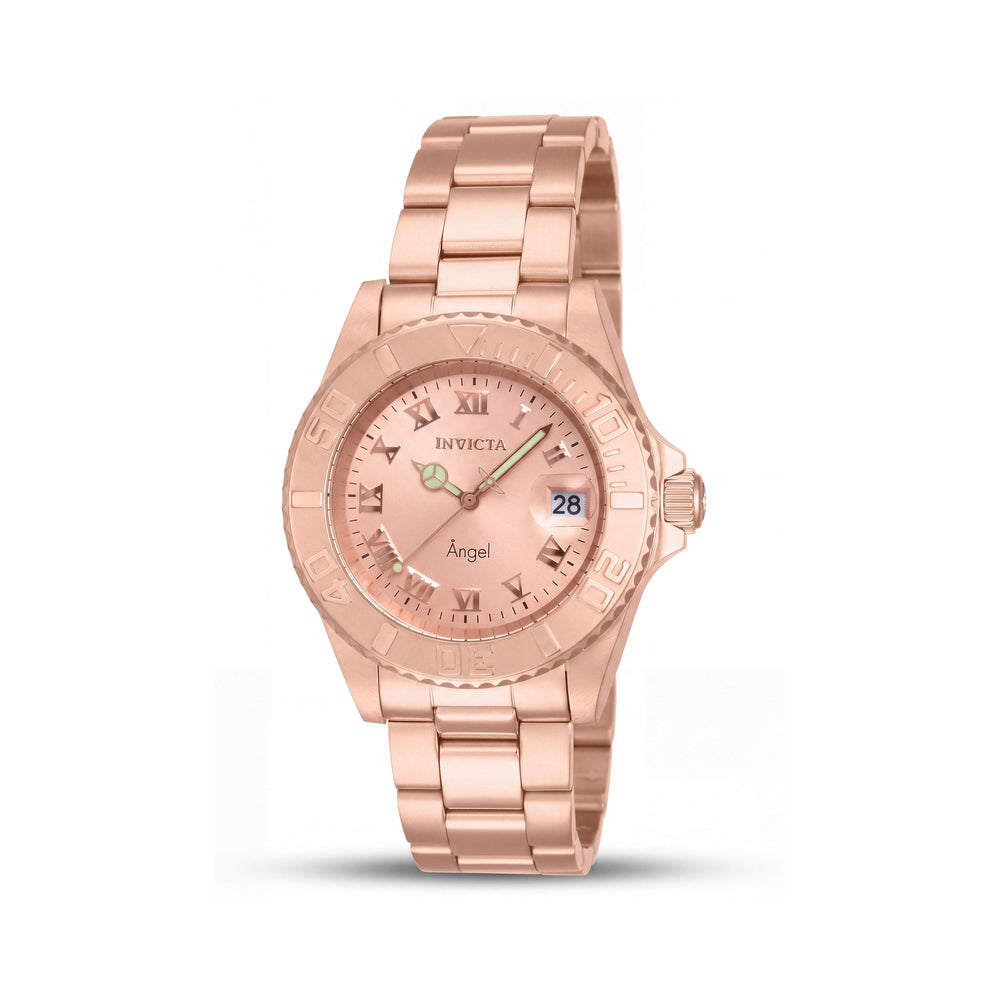 Invicta Angel 14322 Women's 40mm Rose Gold Stainless Steel Dive Watch with Luminous Dial