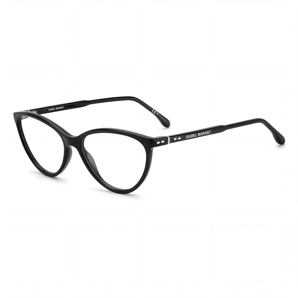 Gafas de sol unisex modernas Isabel Marant con montura negra y lentes de policarbonato, con un ancho de lente de 55 mm.