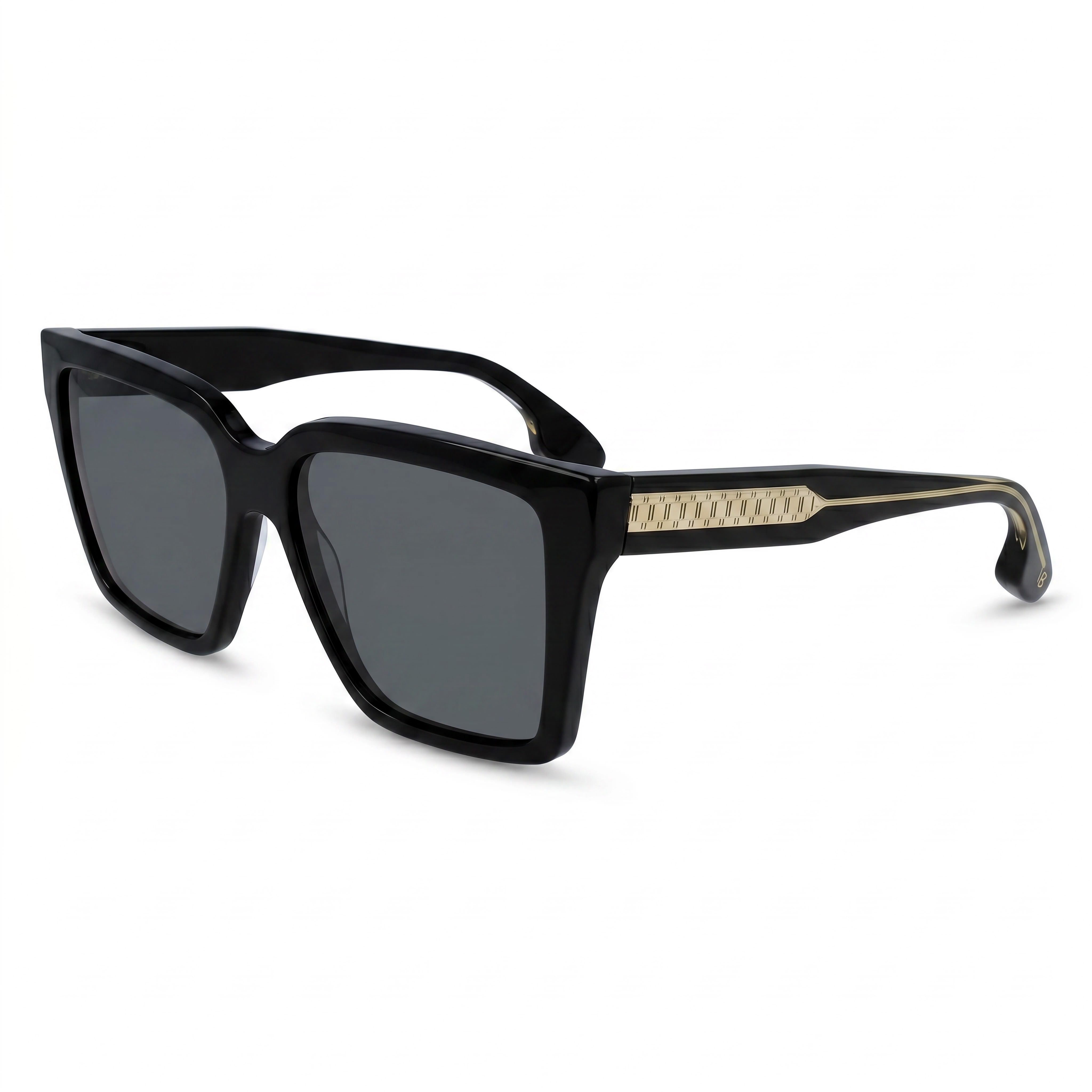 Victoria Beckham VB672S Women's Casual Black White Polarized Plastic Lens Sunglasses, 15-140mm, Photo 1