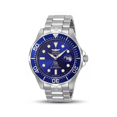 Invicta Men's Grand Diver 3045 Automatic Watch Silver Blue Hardlex Glass 47mm Water Resistant 300m