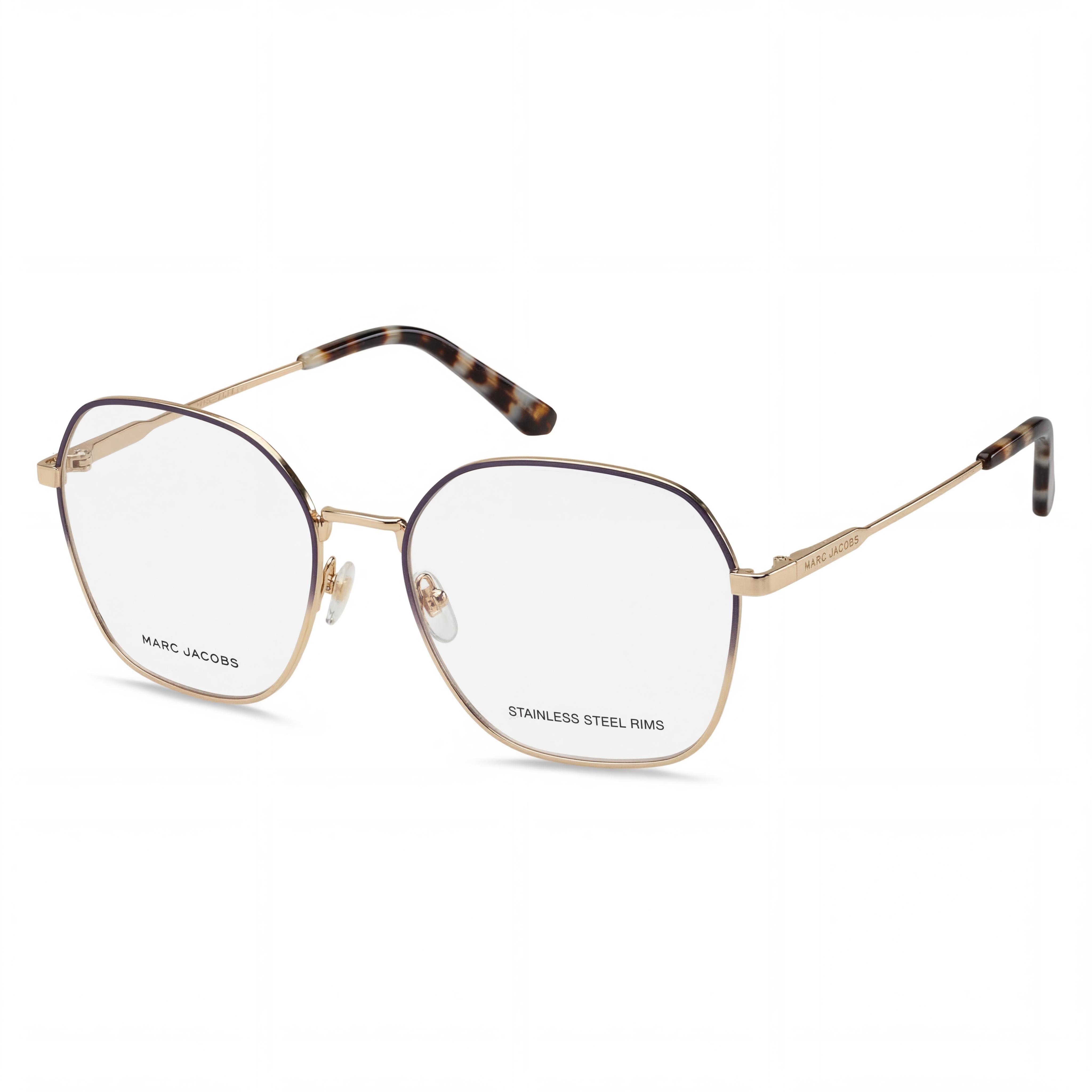 Gafas Marc Jacobs de hombre, casual, con montura de acero inoxidable y lentes de plástico transparente de 56 mm, Photo 1