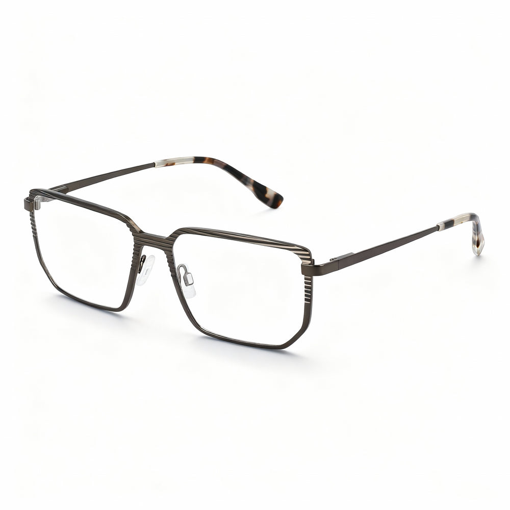 MCALLISTER Mc4531 Men’s Olive Metal Full Rim Rectangle Polarized Eyeglasses Frame Size 55-17-145