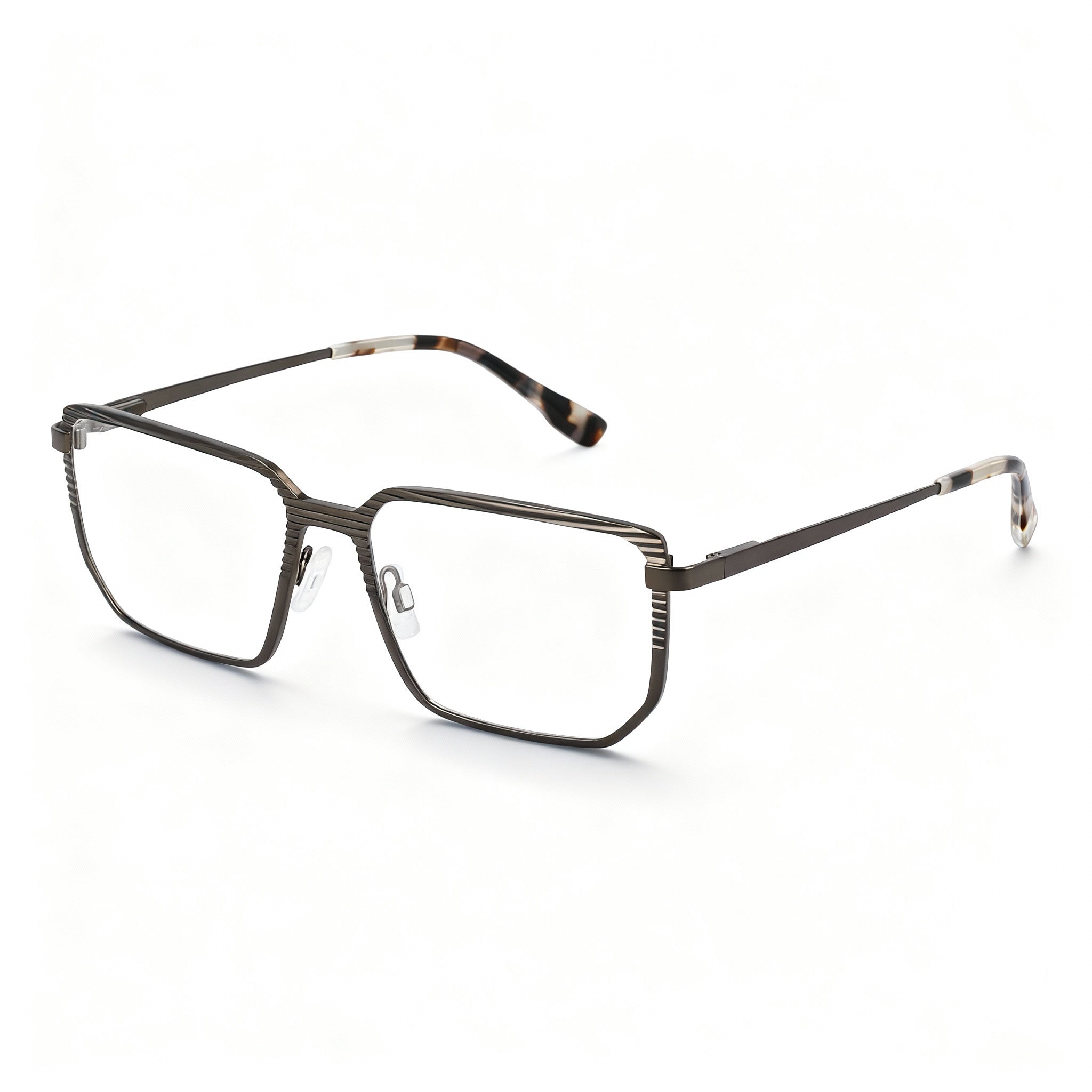 MCALLISTER Mc4531 Men’s Olive Metal Full Rim Rectangle Polarized Eyeglasses Frame Size 55-17-145