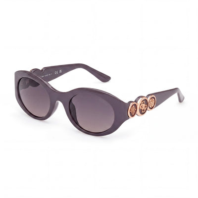 Gafas de sol de plástico GUESS Oval Peony para mujer, multicolor, con protección UV, lentes negras de 53 mm
