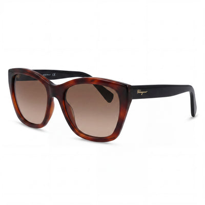 Salvatore Ferragamo SF957S Women's Classic Cat Eye Tortoise Frame Brown Lens 56mm UV Protection