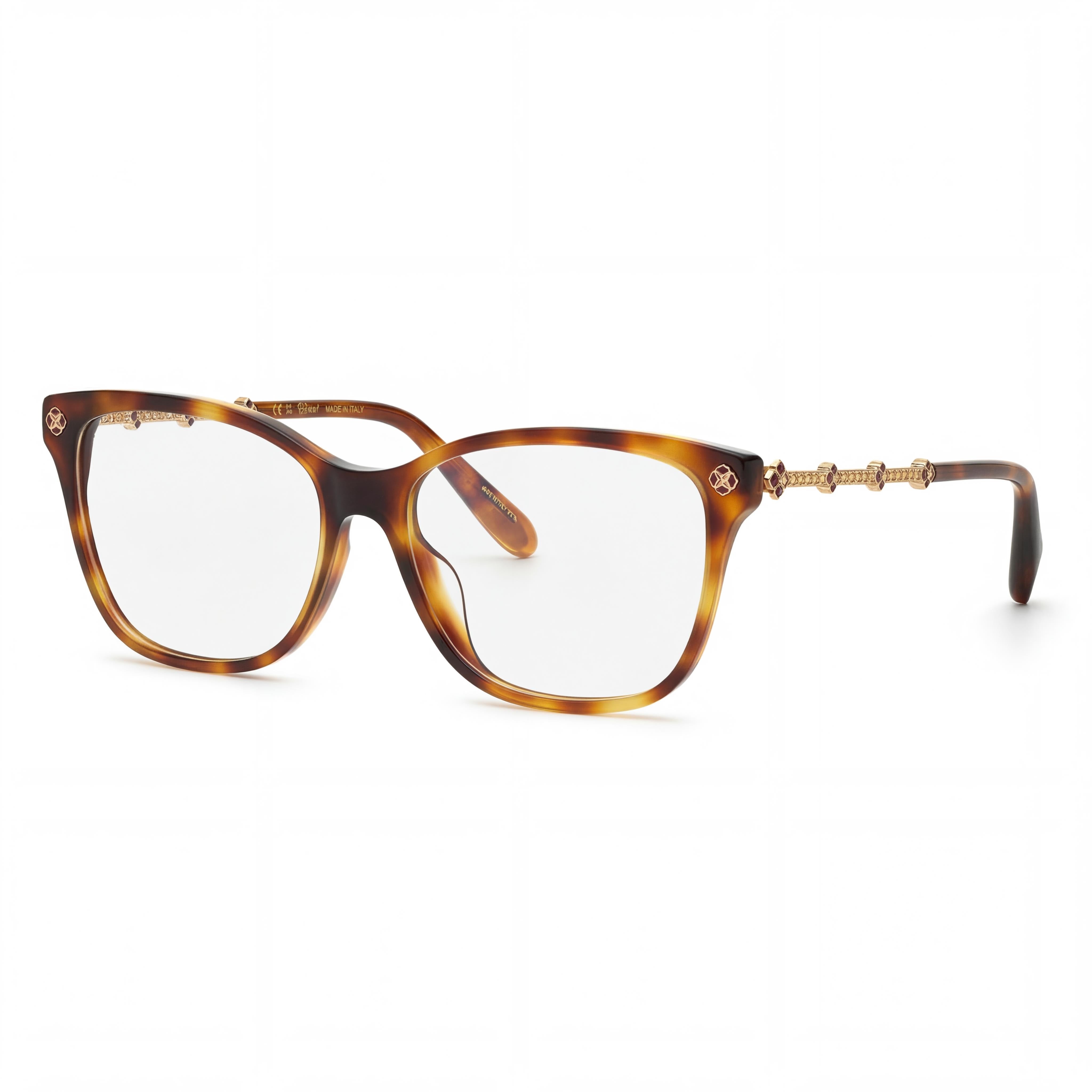Chopard Classic VCH352S Women's Acetate Metal Eyeglasses Havana Ochre 54mm, Photo 1