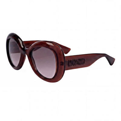 Gafas de sol Moschino Wayfarers para mujer, montura marrón, lentes marrones con protección UV, 54-22-140