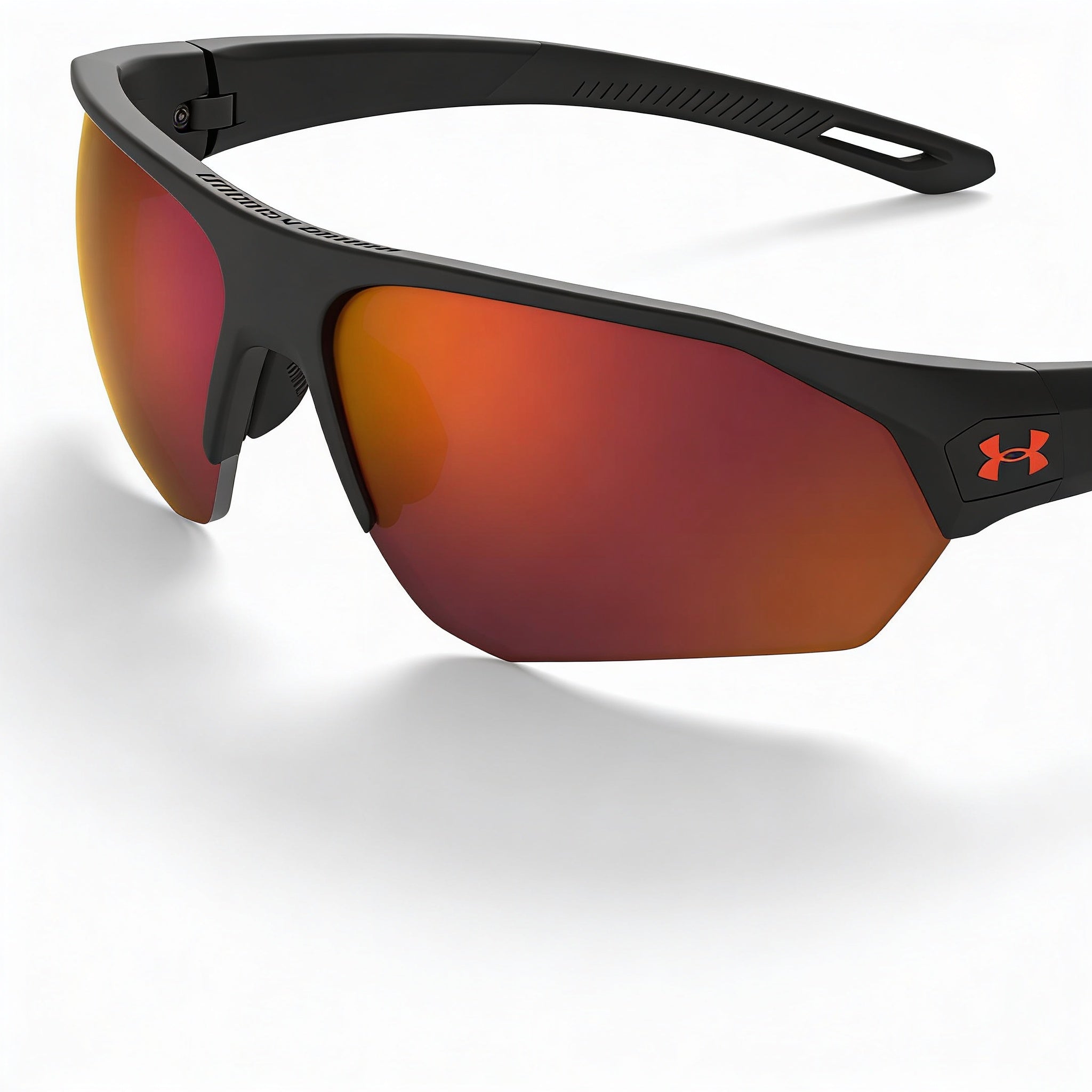 Gafas de sol unisex Under Armour Ua 0001/G/S de propionato, color negro mate con protección UV multicapa roja oleofóbica de 72 mm, Photo 1