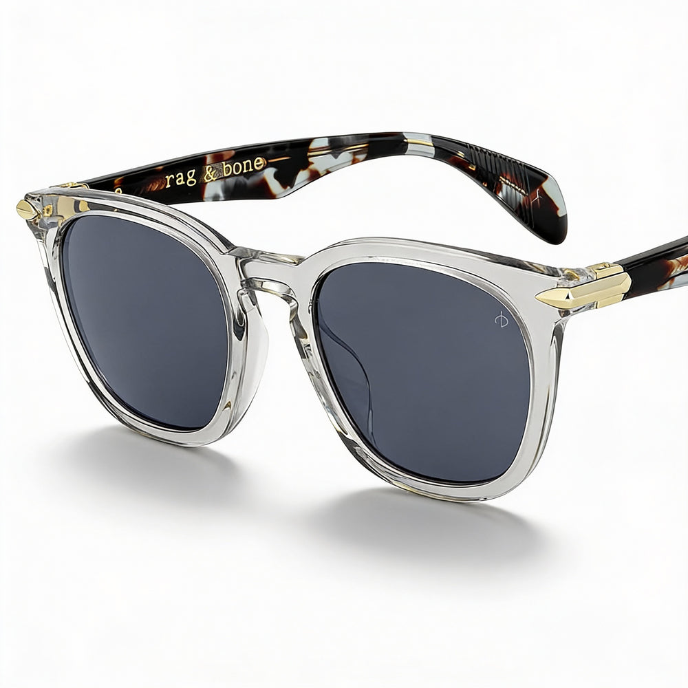 rag & bone Rnb 5021/S Unisex Acetate Gray Frame Grey Lens Non-Polarized UV Protected 50mm Sunglasses