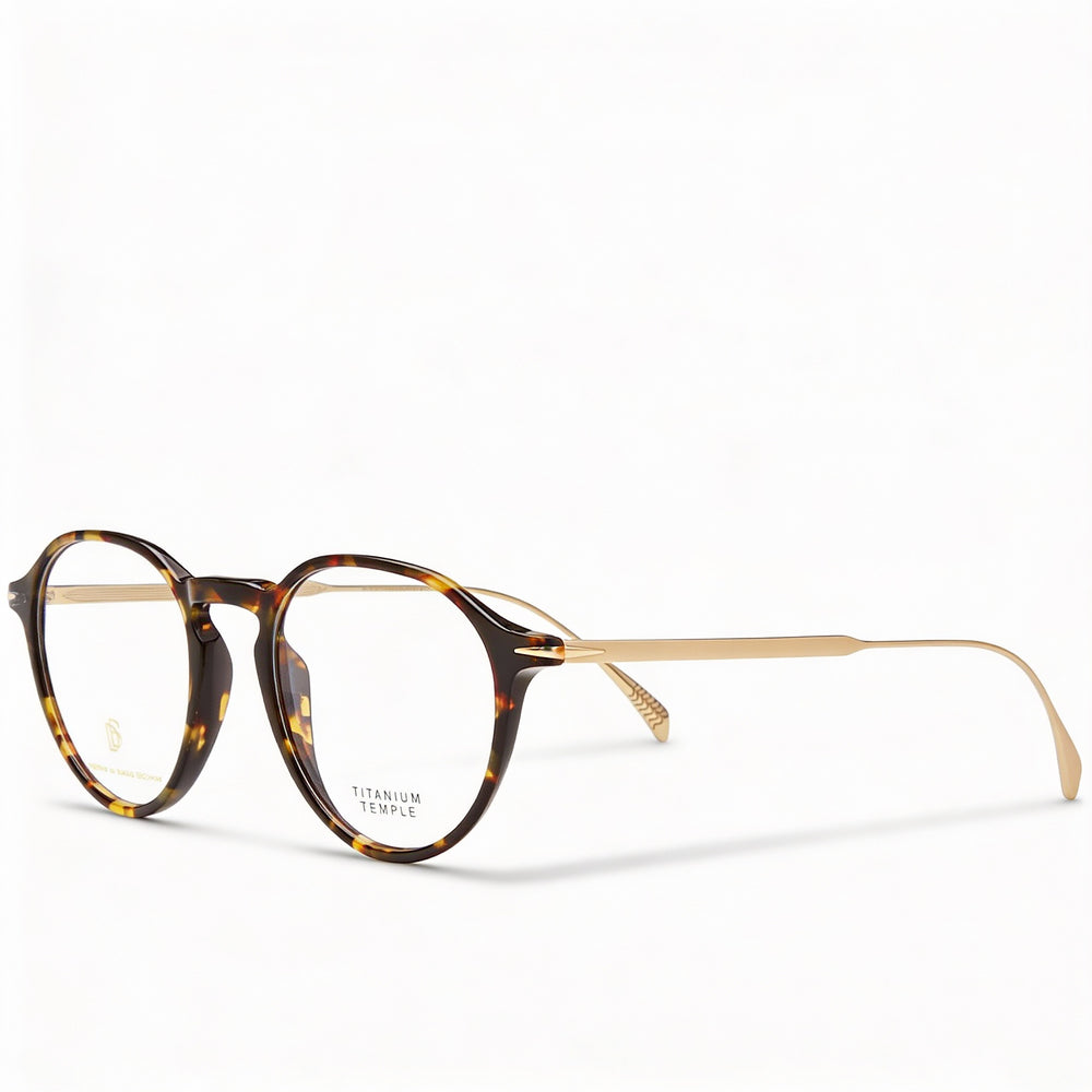 Gafas de sol polarizadas de plástico David Beckham DB 1105 para hombre, color dorado habana, 49 mm
