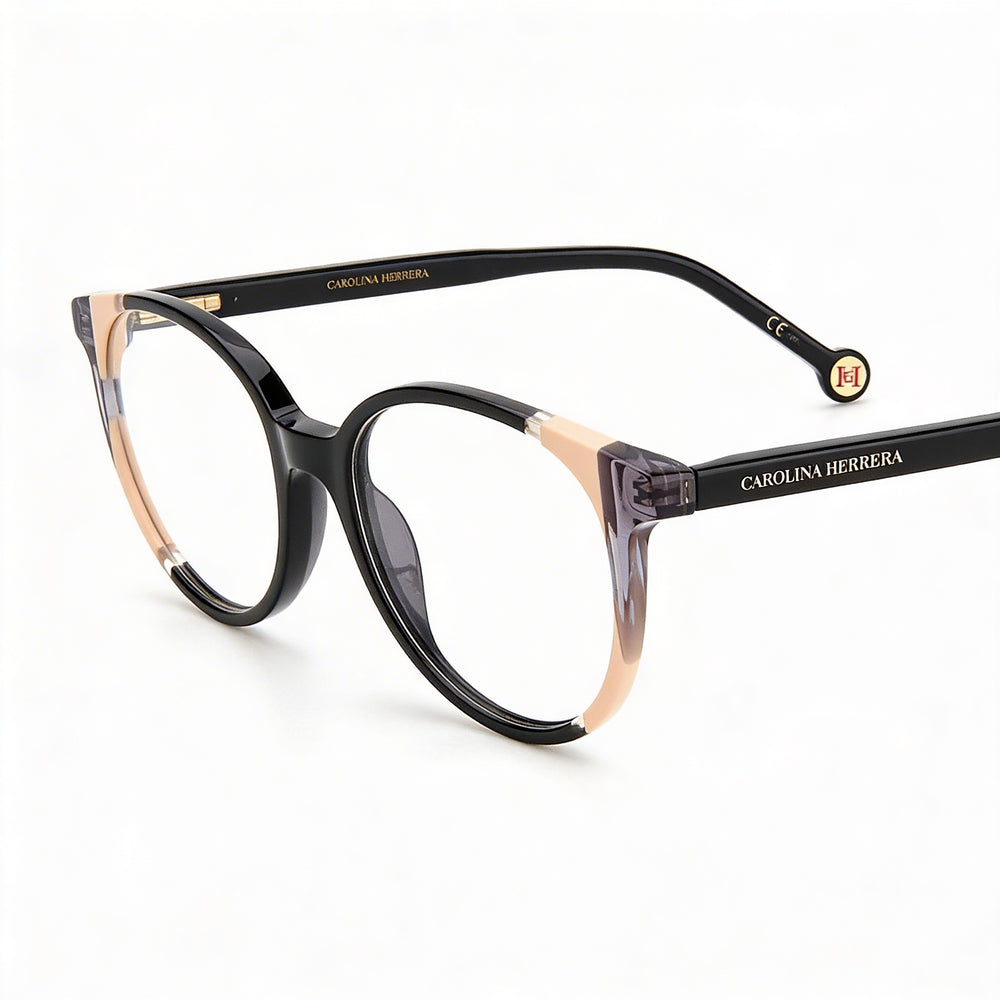 Gafas de sol de mujer Carolina Herrera de acetato moderno negras y nude de 52 mm