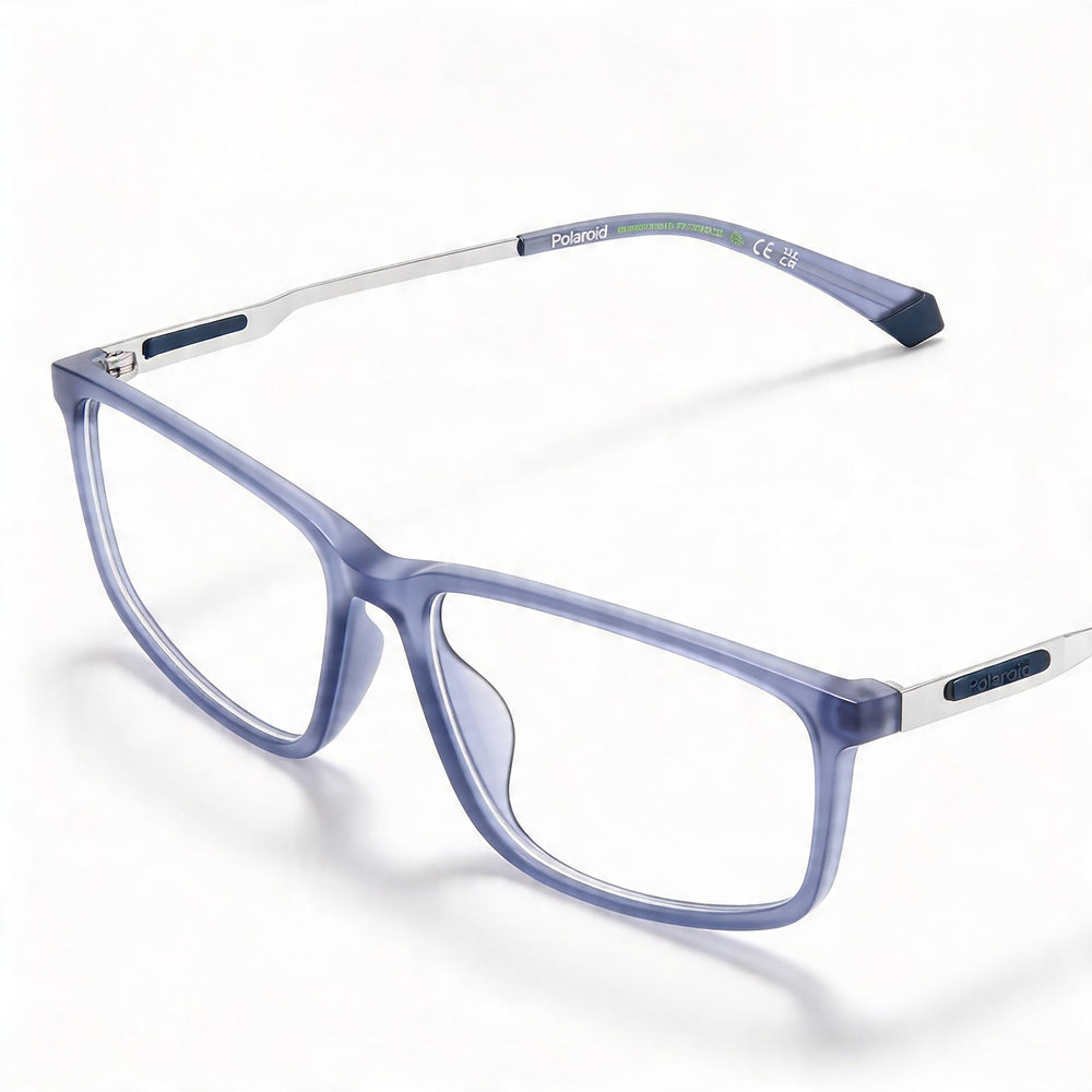 Polaroid Casual Men's Eco Polyamide Non-Polarized Sunglasses with Matte Blue Frame and Lenses 58mm