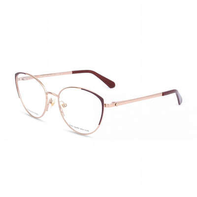 Kate Spade New York Gafas Modernas de Metal para Mujer con Lentes de Policarbonato, Rojo Oro Rosa, 52 mm