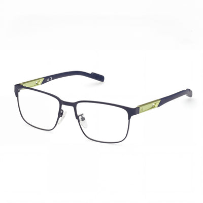 Adidas navigator Men's Matte Blue Metal Eyeglasses with Clear Demo Lenses, Prescription Ready, 52-16-145