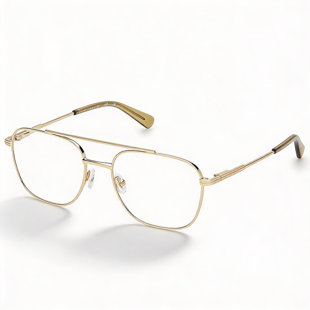 GANT Classic Modern Unisex Eyeglasses featuring a Gold Frame with a Shiny Pale Gold finish, Size 54-18-145
