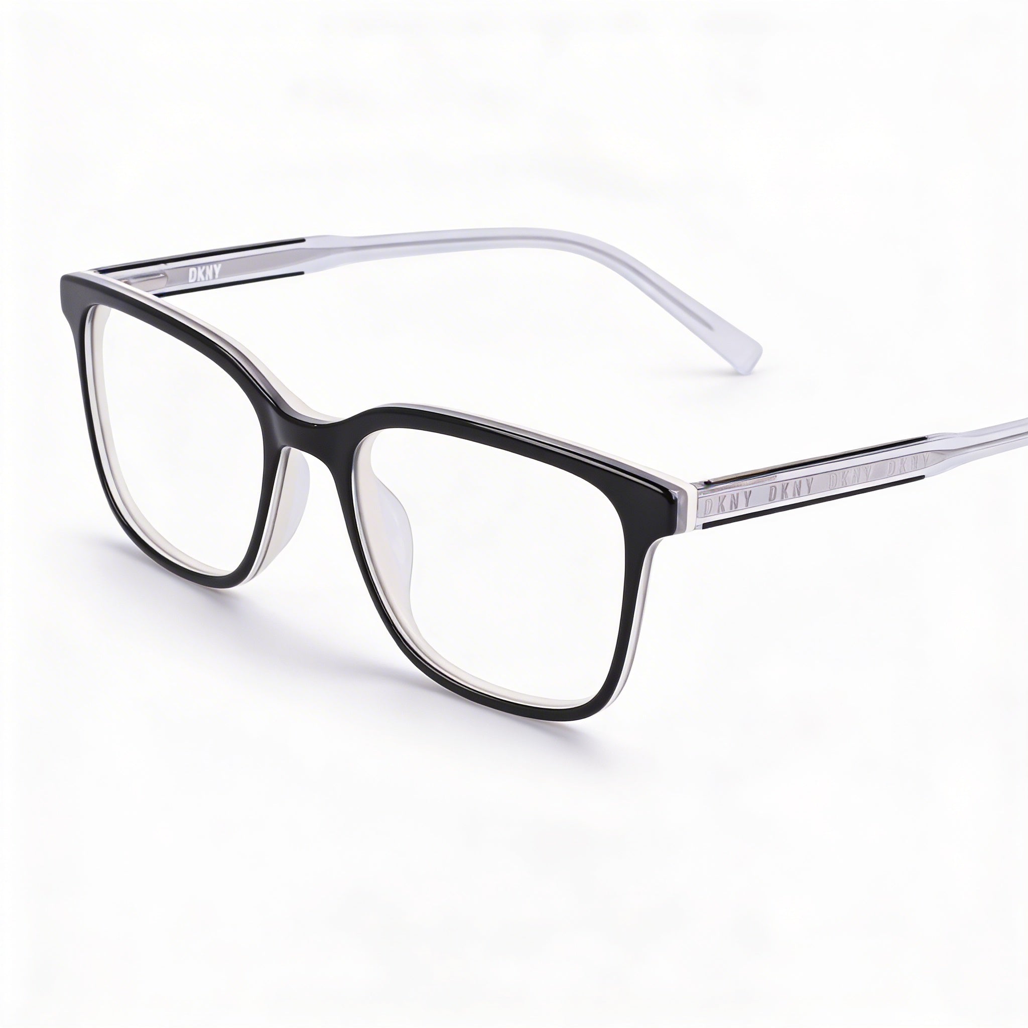 Gafas DKNY Casual para mujer, de acetato laminado en blanco y negro, con lentes de 52 mm, puente de 18 mm y patillas de 140 mm., Photo 1