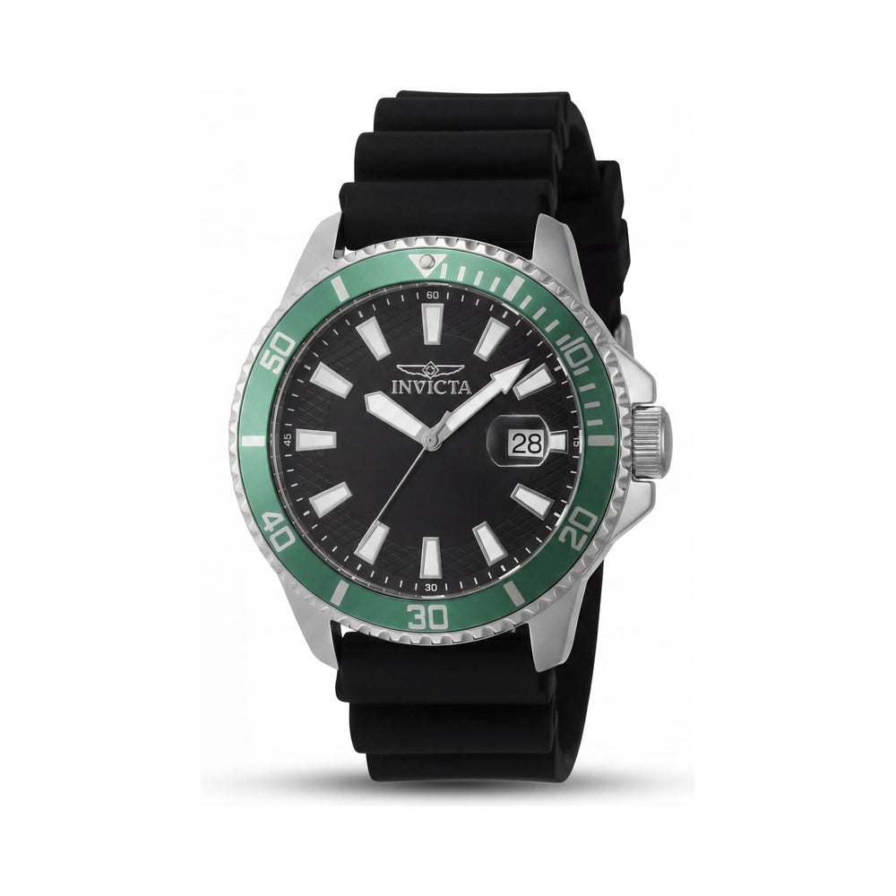 Reloj Invicta Pro Diver IN-46129-AMZUK para hombre, de acero inoxidable, esfera plateada y negra, de cuarzo, 45 mm