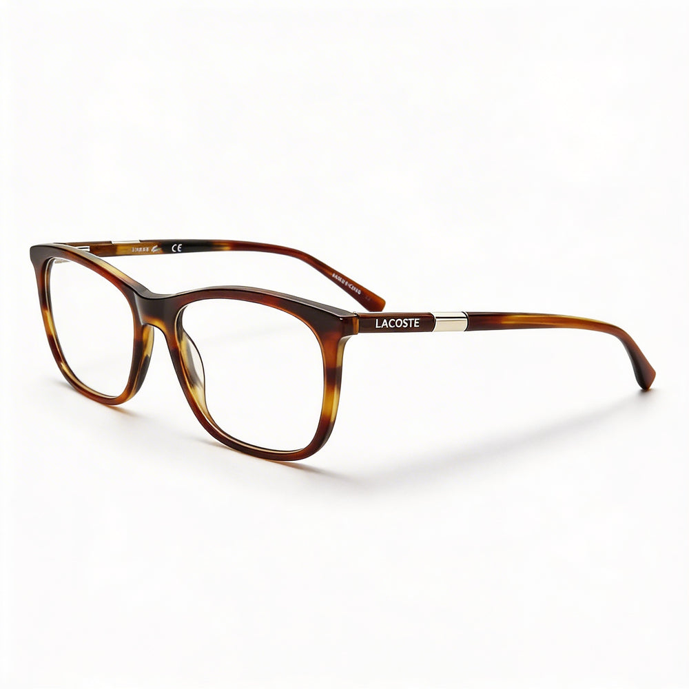Gafas Lacoste Casual Havana de acetato para mujer, ancho de lente: 57 mm, puente: 18 mm, patilla: 145 mm