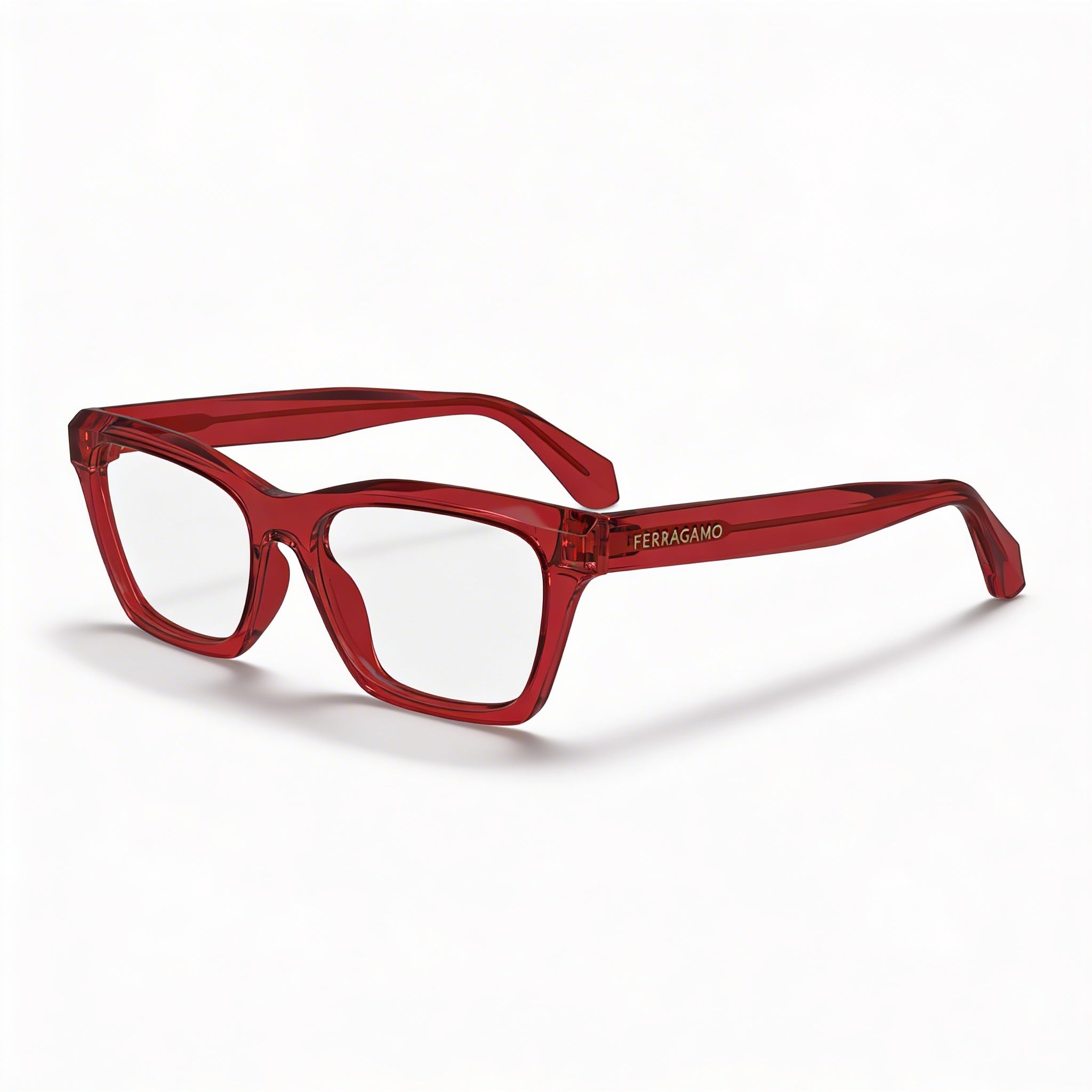 Salvatore Ferragamo SF2986 Men's Transparent Red Acetate Eyeglasses 53mm, Photo 1