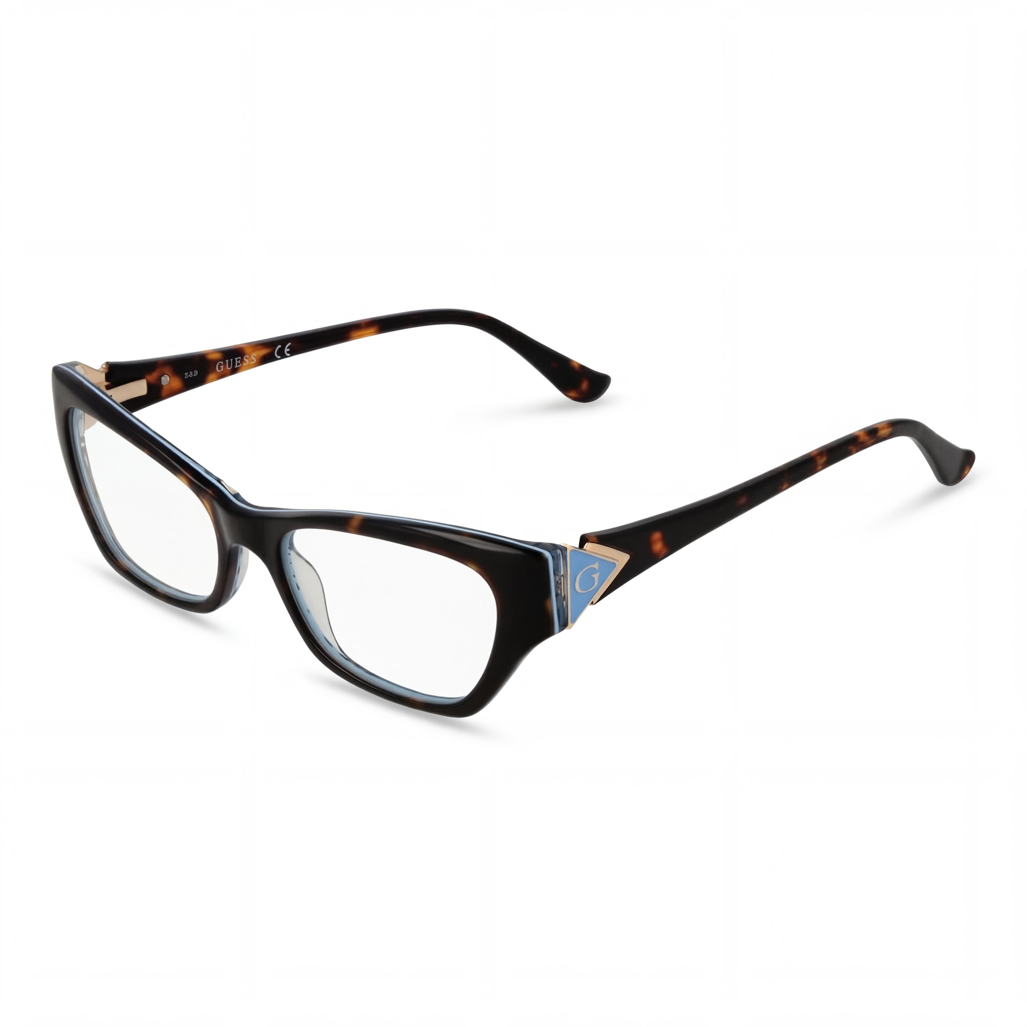 GUESS GU2747 Women's Full-Rim Cat Eye Dark Havana Plastic Frame Prescription Eyeglasses 51mm Lens Width, Photo 1