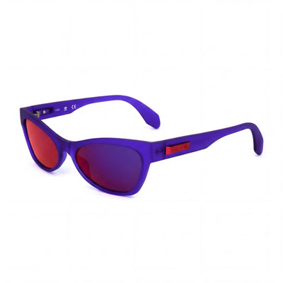 adidas Casual Women's Matte Violet Plastic Cat Eye Blue Mirror Non-Polarized UV 400 Sunglasses 54mm