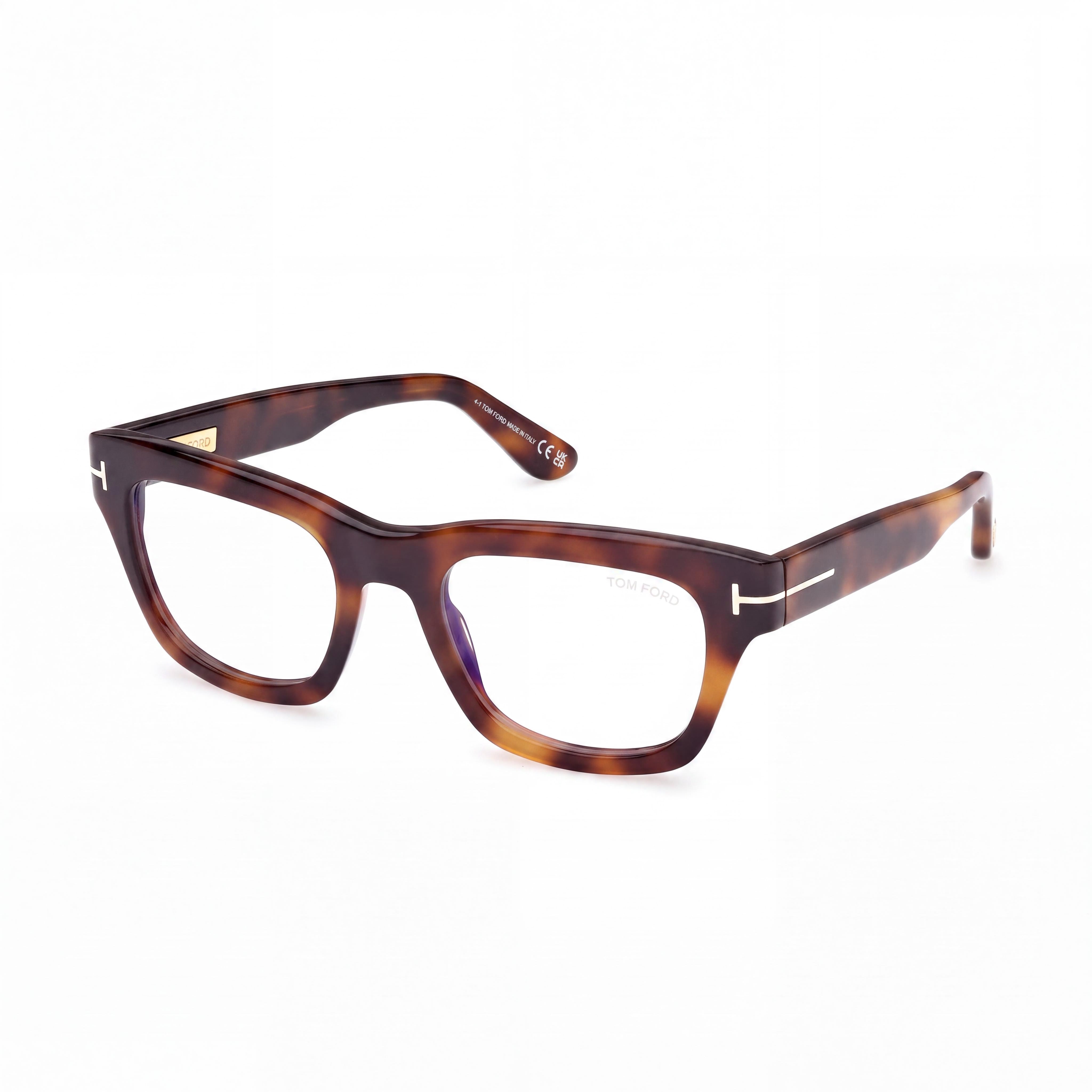 Marcolin Ft6036-b Women's Blonde Havana Frame Blue Filter Plastic Non- Eyewear 52mm, Photo 1