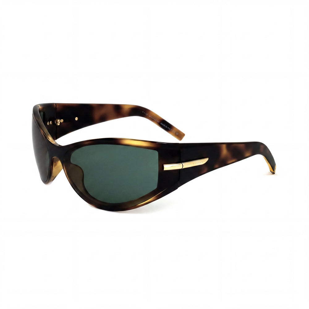 Gafas de sol Givenchy Casual para mujer, montura de plástico azul claro, lentes verdes, protección UV 400, 75-16-120 mm