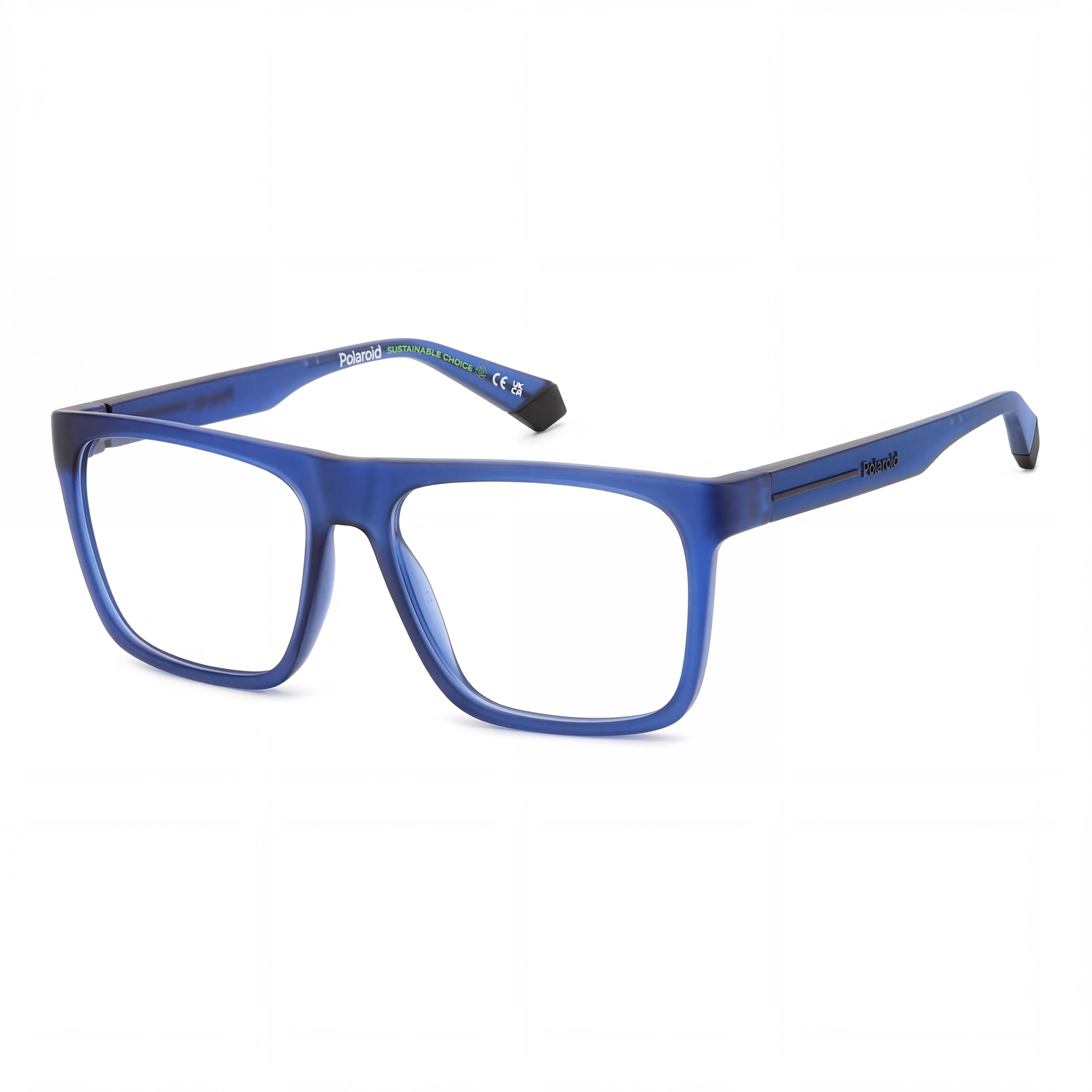 Polaroid Casual. Men's Matte Blue Eco Polyamide Frame Non-Polarized Plastic Lens Sunglasses 56mm, Photo 1