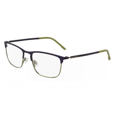 Flexon E1148 Unisex Acetate Frame Eyeglasses with Polycarbonate Non- Lenses in Matte Navy/Olive 53mm