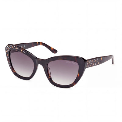 GUESS by Marciano Gm00016 Gafas de mujer con montura de plástico habana oscuro, lentes de policarbonato no polarizadas 53-22-140