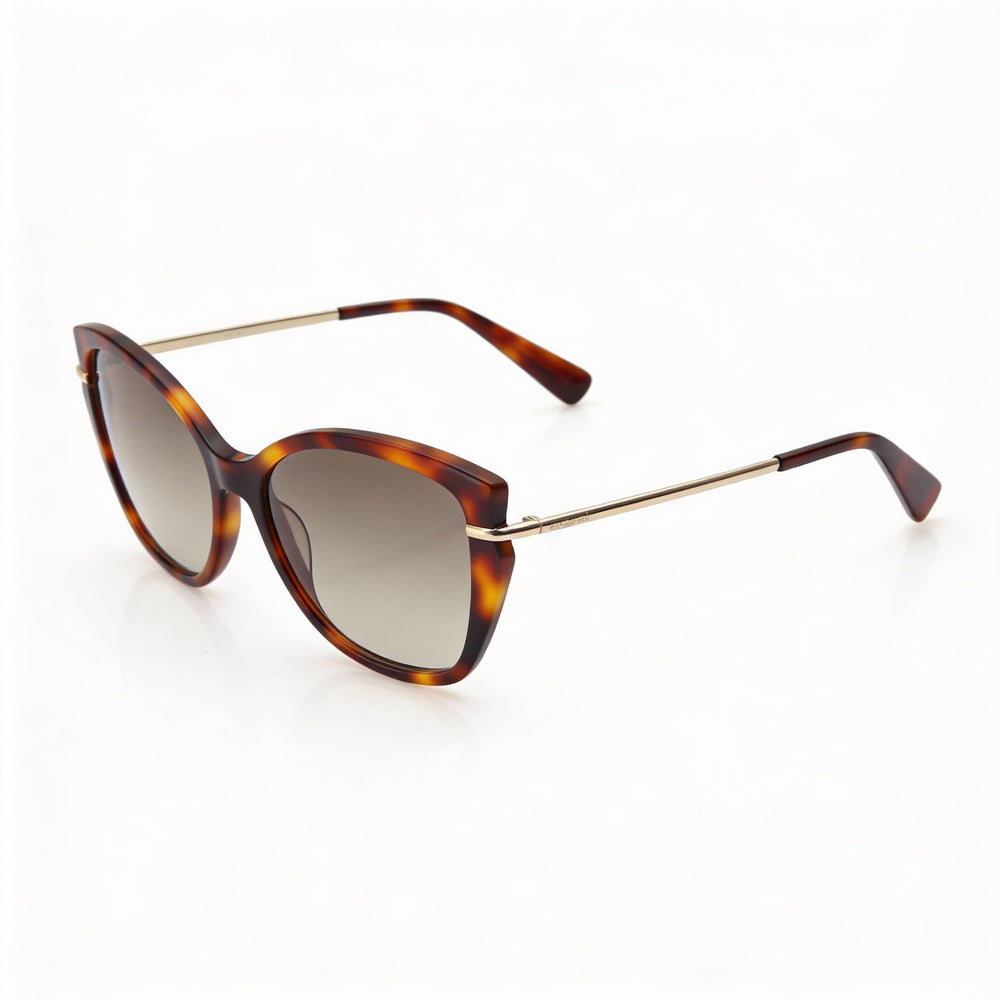 Longchamp LO627S Women's Butterfly Havana Plastic Frame Brown Gradient 100% UV Protection Sunglasses 57mm