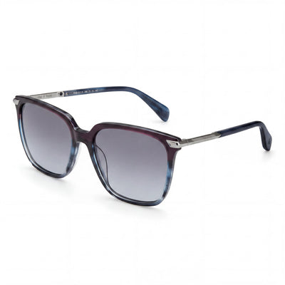Rag & Bone Modern Women's Blueviolhorn Acetate Square Sunglasses 55mm