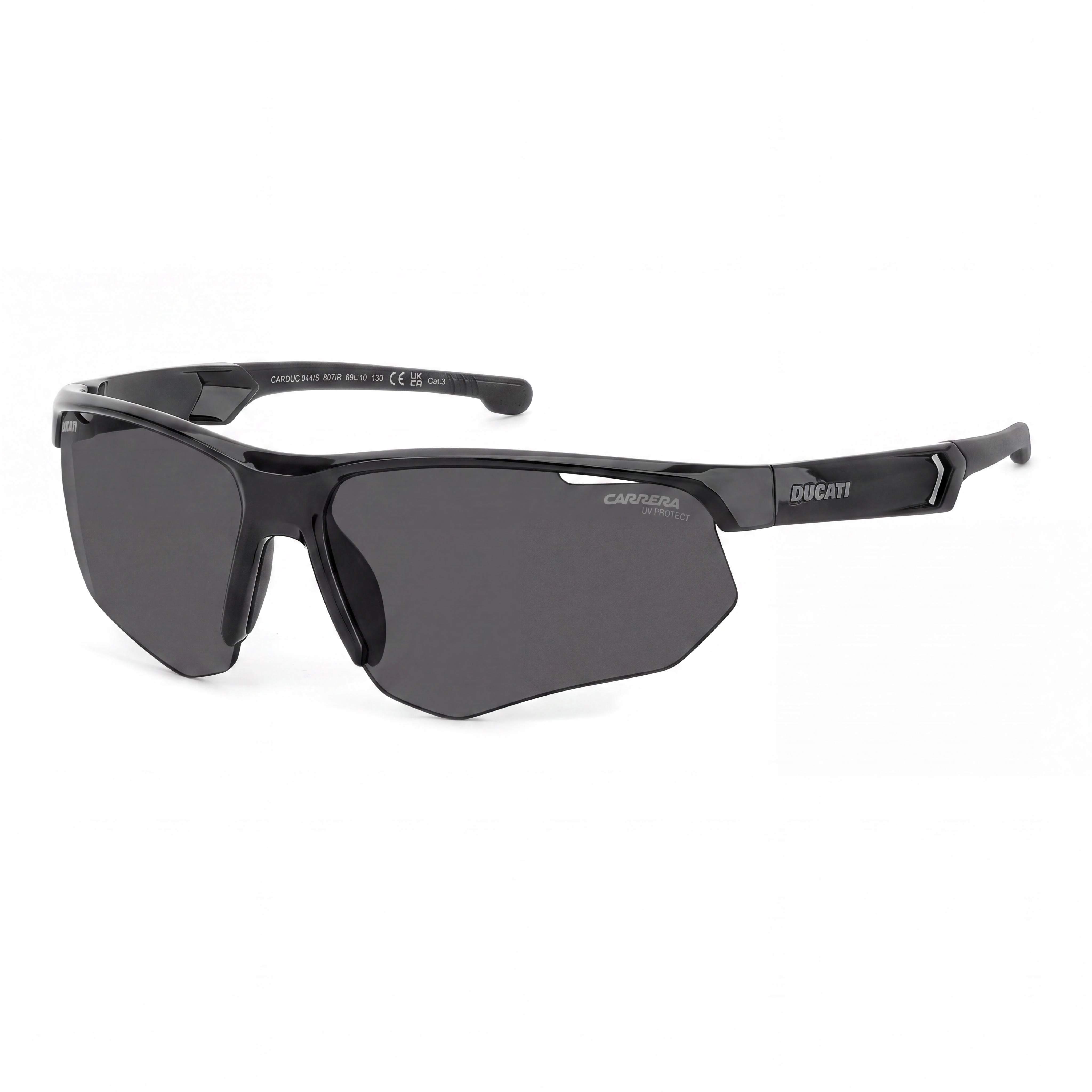 Carrera CARDUC 044/S Casual Black Plastic Frame Sunglasses with Plastic Lenses, 100% UV Protection, Unisex, 69-10-130mm, Photo 1