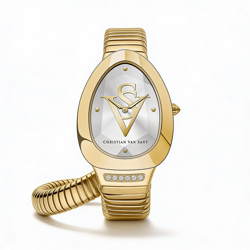 Christian Van Sant Classic Women's Silver Stainless Steel Quartz Watch