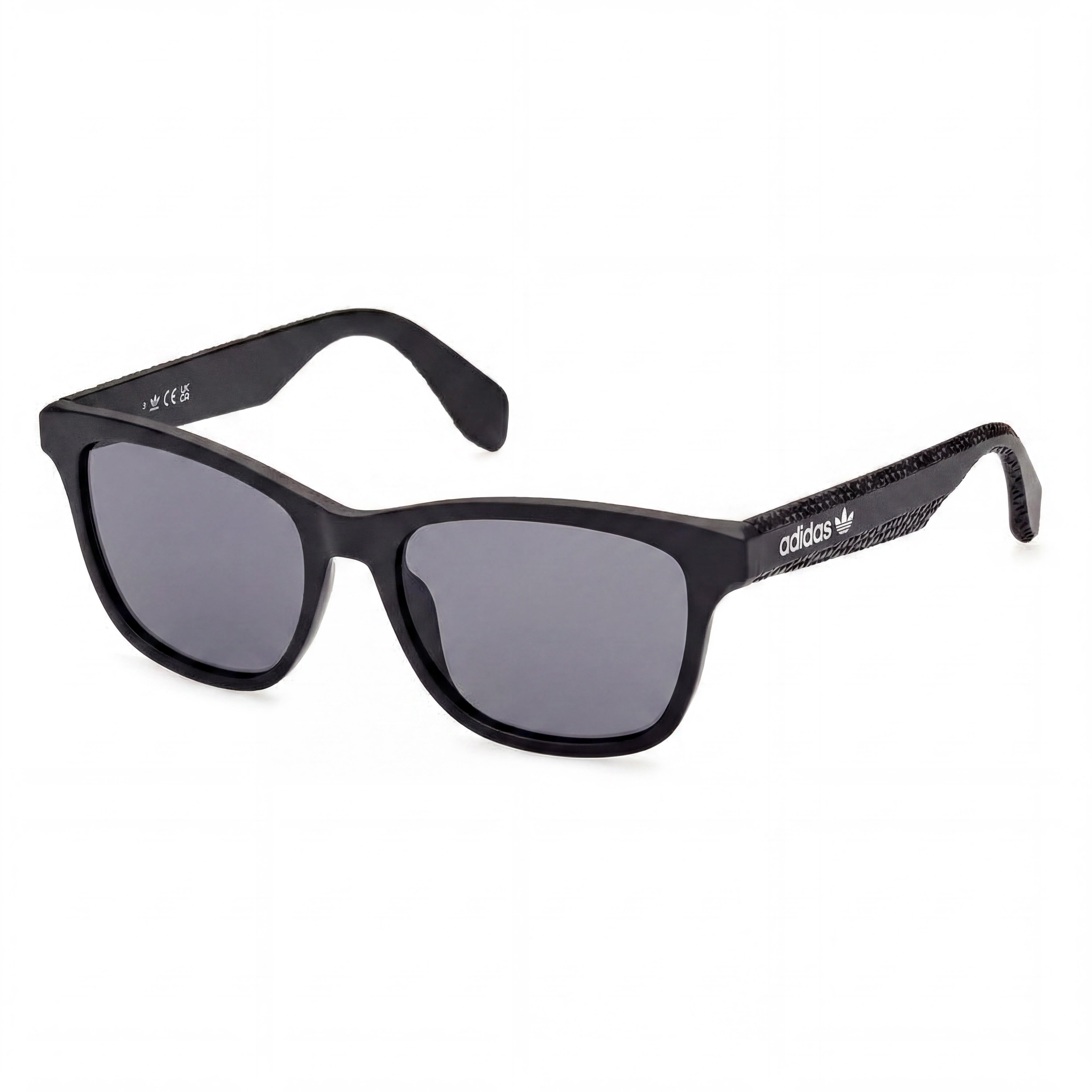 Adidas Or0069 Unisex Matte Black Injected Square Frame Sunglasses with Smoke Non-Polarized UV Protected Lenses 54mm, Photo 1