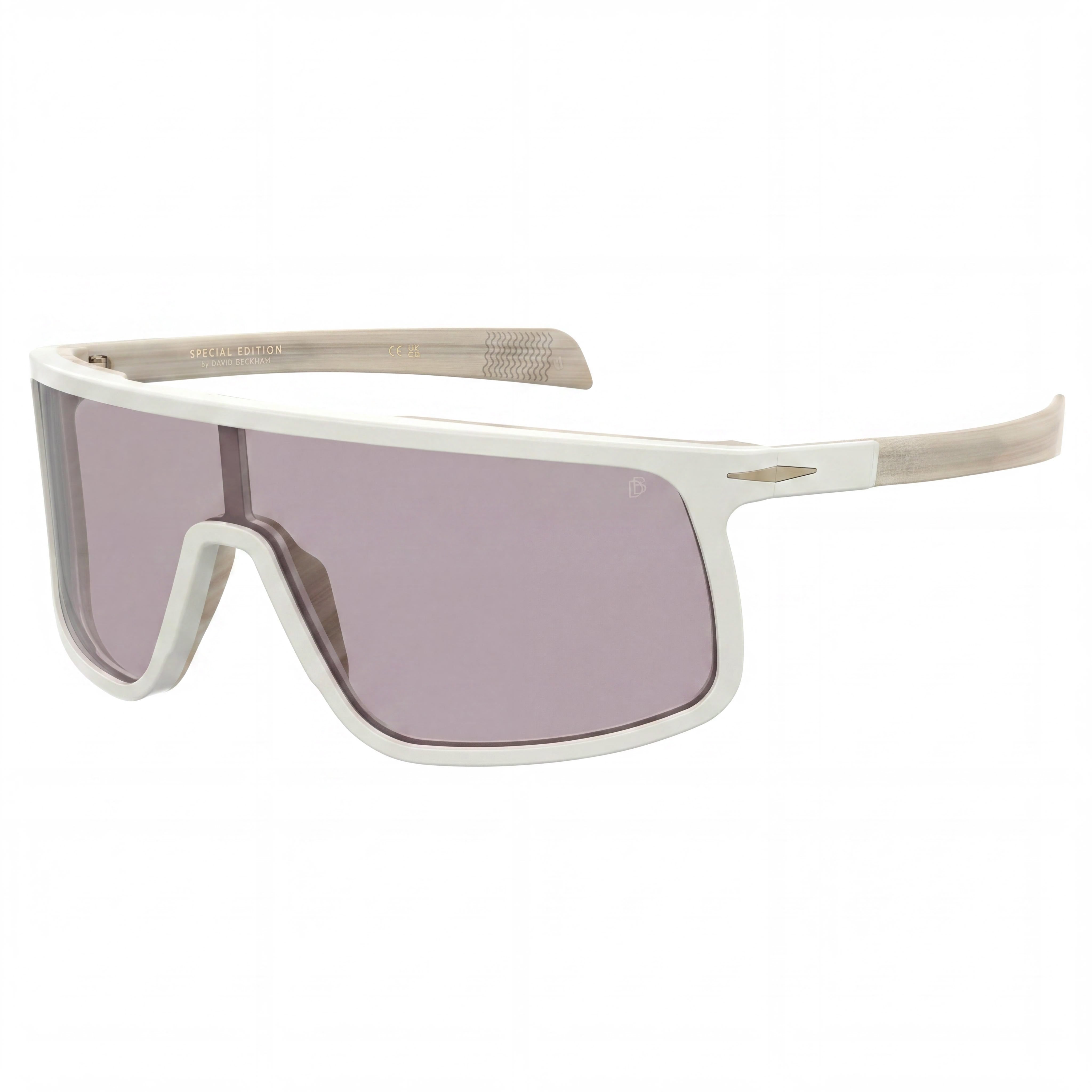 Beckham Db 99/Visor/Se Women's Ivory Acetate Visor Style Sunglasses with UV Protection, 99mm Lens, Photo 1