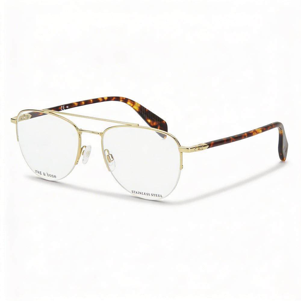 Gafas de sol de hombre Rag & Bone Casual Rnb7054/g rojas y doradas con lentes de policarbonato, 54 mm